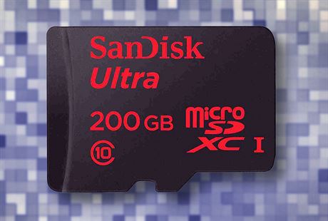 Nová microSD karta s kapacitou 200 GB od SanDisku.