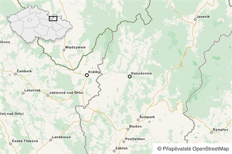 MAPA: Hanuovice a Krlky