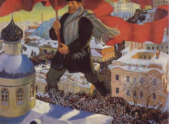 Obraz Bolševik od Borise Kustodieva z roku 1920