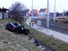 ofér BMW nezvládl v Brn ízení a na Halasov námstí skonil na travnatém...