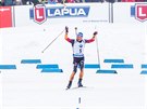 Erik Lesser si jede ve stíhacím závodu na mistrovství svta v Kontiolahti pro...
