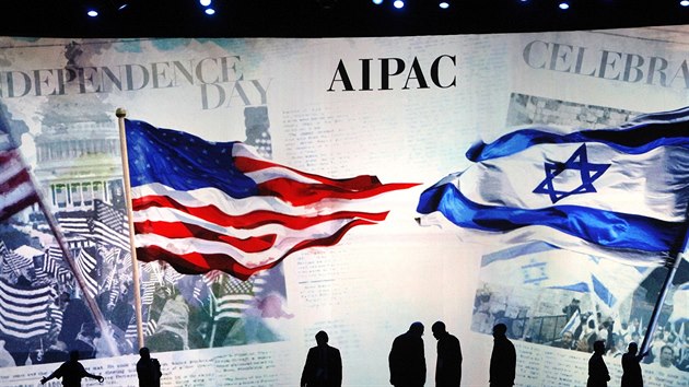 Pprava pdia ped konferenc AIPAC ve Washingtonu, D.C. (1. bezna 2015)