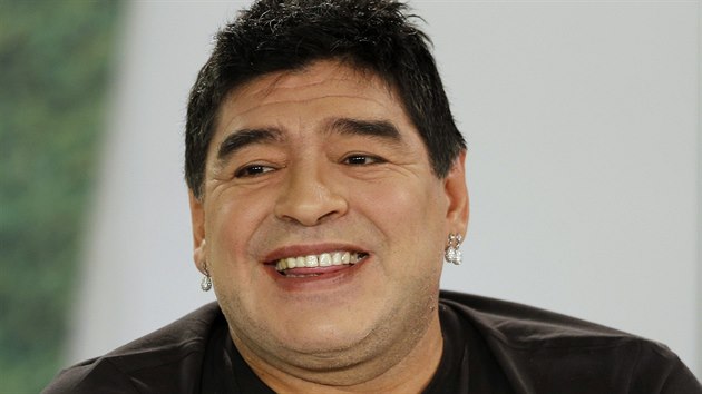Diego Maradona v televizn show De Zurda (Caracas, 1. bezna 2015)