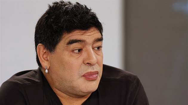 Diego Maradona v televizn show De Zurda (Caracas, 1. bezna 2015)