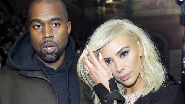Kanye West a Kim Kardashianová (Paříž, 5. března 2015)