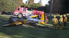 Havárie letadla herce Harrisona Forda na golfovém hiti u Los Angeles (5....