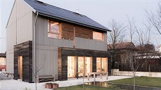 Zateplená odv�traná fasáda s pou�itím pln� recyklovatelných vláknocementových...