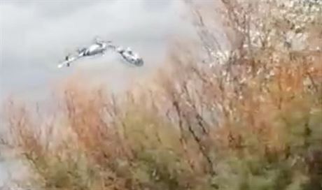 Sráka dvou vrtulník u vesnice Villa Castelli v argentinské provincii La Rioja...