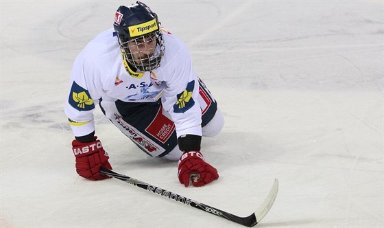 Sedmnáctiletý liberecký hokejista Dominik Lakato.