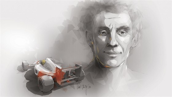 Ayrton Senna a jeho monopost F1