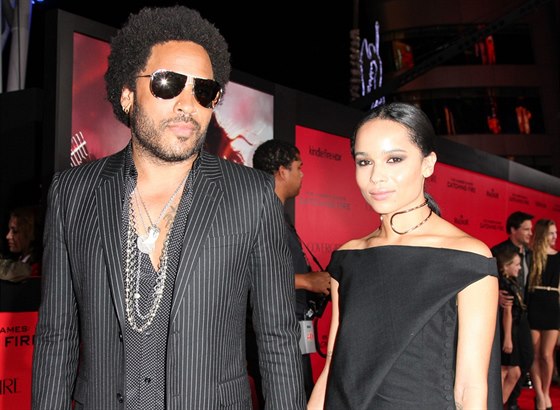 Lenny Kravitz a jeho dcera Zoë (Los Angeles, 18. listopadu 2013)