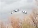 Sráka dvou vrtulník u vesnice Villa Castelli v argentinské provincii La Rioja...