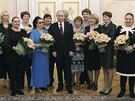 Ruský prezident Vladimir Putin oslavil v Kremlu Mezinárodní den en (8. bezna...