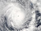 Cyklón Pam nad Vanuatu na satelitním snímku(14. bezna 2015)