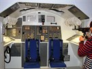 Simulátor pilotní kabiny amerického raketoplánu STS na kosmické výstav Gateway...