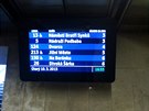 Nový informaní panel ve stanici metra elivského