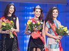 Miss Academia 2015 Monika Timková (uprosted), první vicemiss Elika Urbancová...