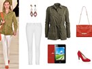 Inspirace Ralph Lauren: khaki bunda Lindex, bílé kalhoty Esprit, náunice Style...