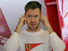 Sebastian Vettel z Ferrari bhem tréninku na VC Austrálie