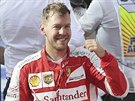 Sebastian Vettel z Ferrari je spokojený se tetím místem v Austrálii.