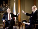 Prezident Milo Zeman pi rozhovoru pro iDNES.cz (11. bezna 2015)