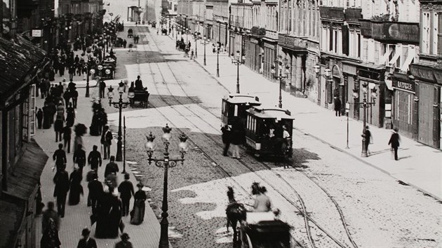 Prask ulice Na Pkop v roce 1895
