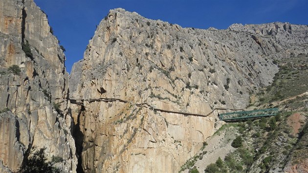 Legendrn panlsk skaln stezka Caminito del Rey se po 14 letech otevr. Stav po rekonstrukci.