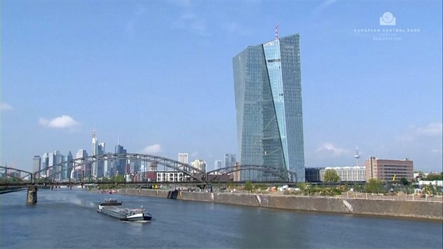 Nov budova Evropsk centrln banky ve Frankfurtu nad Mohanem.