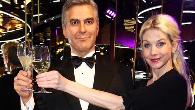 V muzeu voskovch fihurn si Laurinov piukla s Georgem Clooneym.