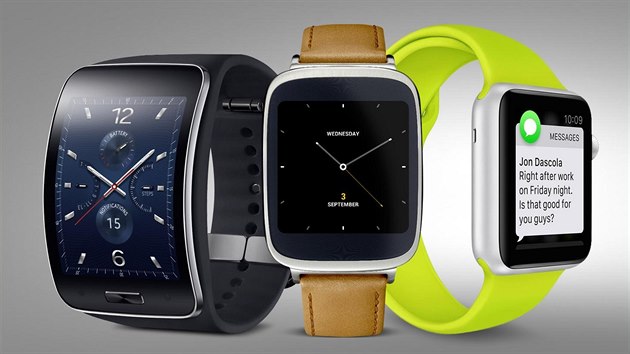 Samsung Gear S Asus ZenWatch a Apple Watch