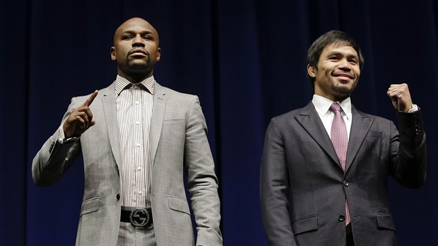 Tento týden se boxerské hvzdy Floyd Mayweather (vlevo) a Manny Pacquiao...