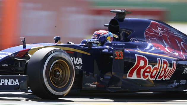 Max Verstappen z Toro Rosso bhem trnink na Velkou cenu Austrlie