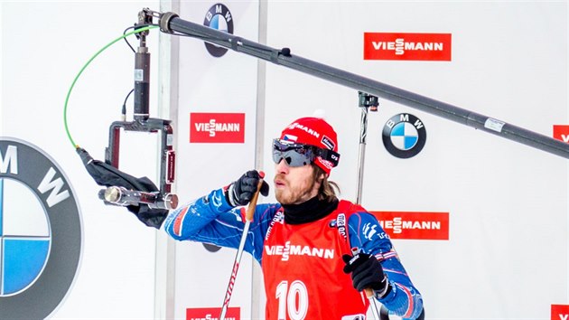 Jaroslav Soukup na startu sprintu SP v ruskm Chanty-Mansijsku.