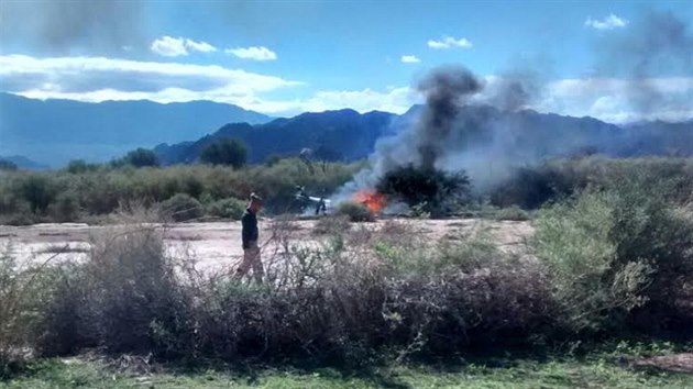 Srážka dvou helikoptér v Argentině (10. 3. 2015)