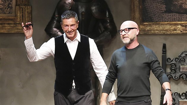 Stefano Gabbana a Domenico Dolce (Miláno, 11. ledna 2014)