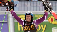 Henrik Kristoffersen si u�ívá triumf ve slalomu v Kranjské Go�e.