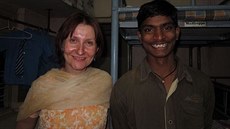 Vychovatelka Jana vecová v Indii.