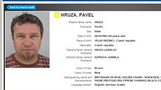 Interpol na svých stránkách zveřejnil pátrání po uneseném Pavlu Hrůzovi (13....