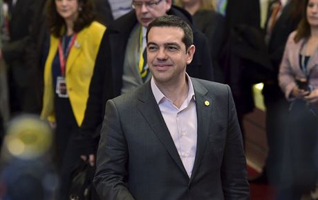 ecký premiér Alexis Tsipras po jednání u kulatého stolu o ecku na summitu...