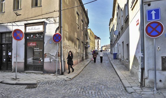 Jednou z jihlavských ulic, odkud by mly zmizet znaky, je ulice Lazebnická.