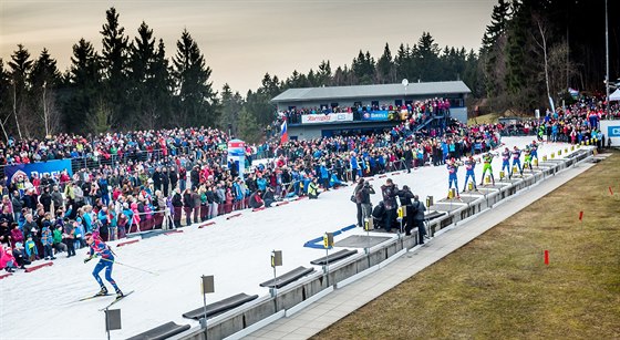 Momentka z exhibiního mistrovství eské republiky v supersprintu v Jablonci.