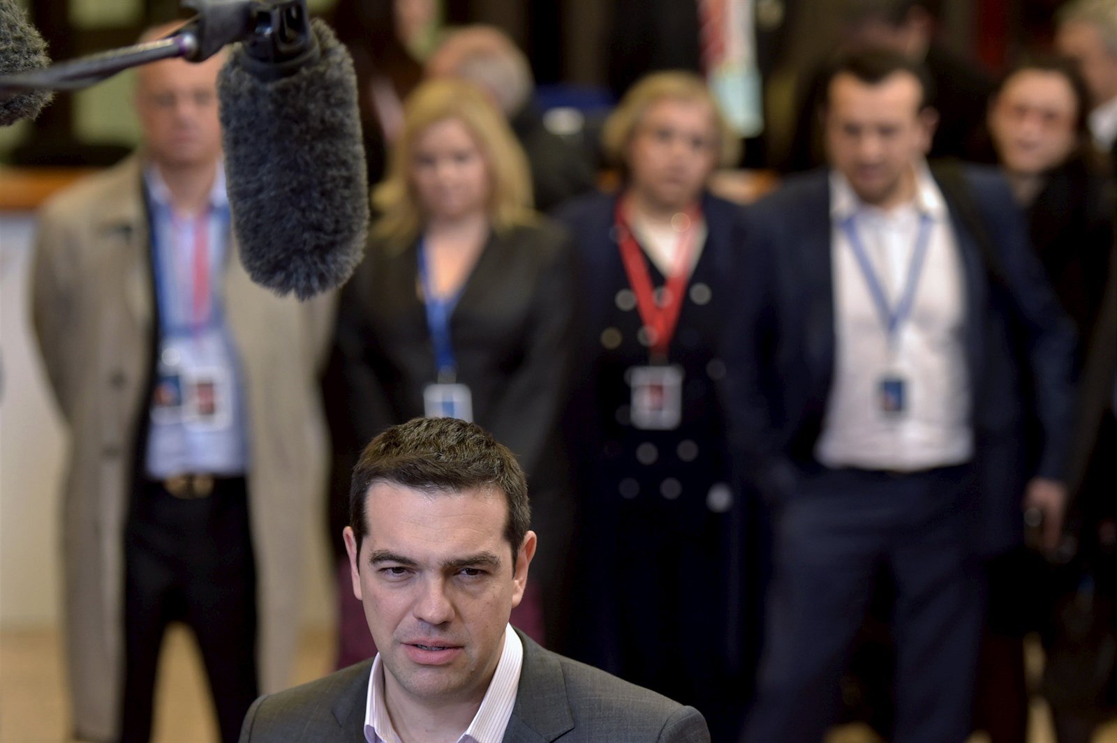 Alexis Tsipras na summitu Evropské unie v Bruselu (20. b�ezna 2015).