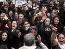 Protesty v Kábulu kvli surovému ubití dívky. (25. bezna 2015)