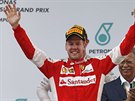 DOKAL SE. Po dlouhé dob slavil vítzství v závod formule 1 Sebastian Vettel....