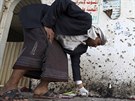 Vyetování sebevraedného útoku v jemenském hlavním mst Sanaa (20. bezna...