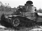 Nmeck Panzer Kampfwagen 38 s proraenm pancem na katastru Ostravy-Plesn....