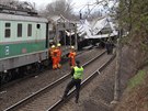 Sráka dvou nákladních vlak v alhosticích u Litomic.