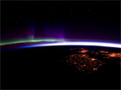 Zábr z ISS, polární záe