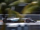 Lewis Hamilton v kvalifikaci na Velkou cenu Malajsie