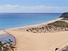 Krásná plá Sotavento na kanárském ostrov Fuerteventura